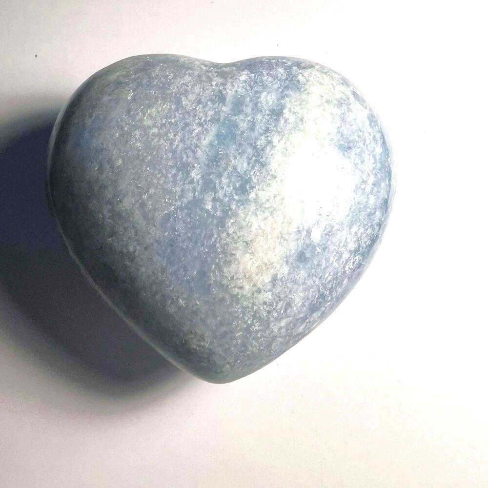 Blue Calcite Heart - Picture 5 of 5